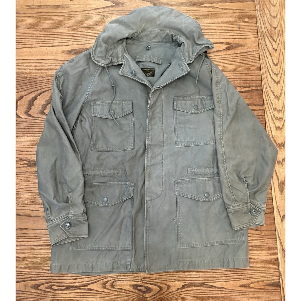 Vintage 50s 60s USAF Men's‎ Medium MIL-J-4883A Field Jacket Distressed Sage